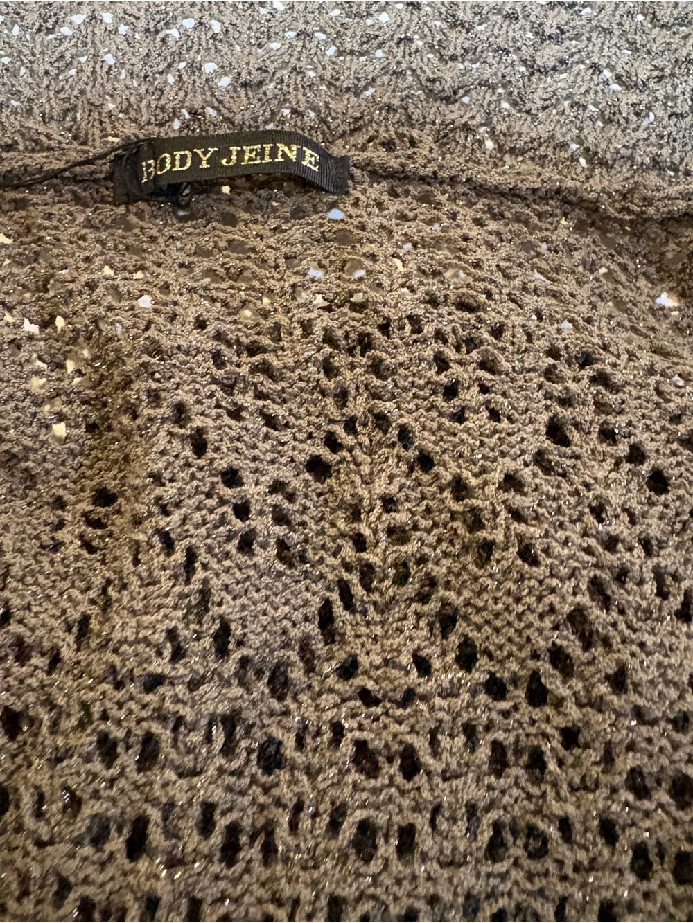 Brown Open-Knit Ruffle Cardigan - Picture 5 of 6